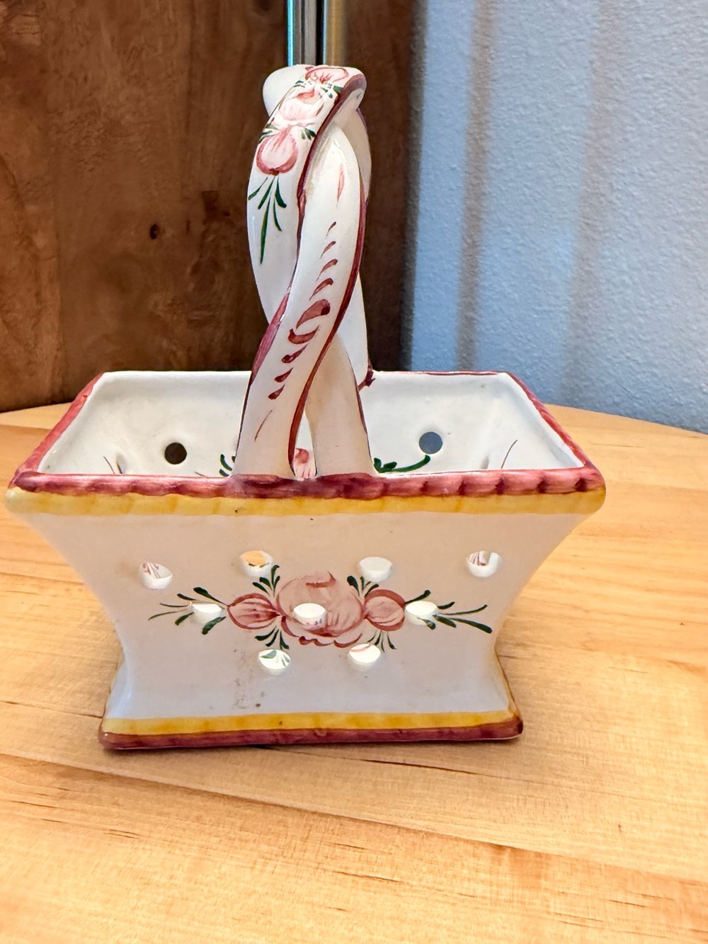 RCCL Portugal Lattice Basket Hand Painted